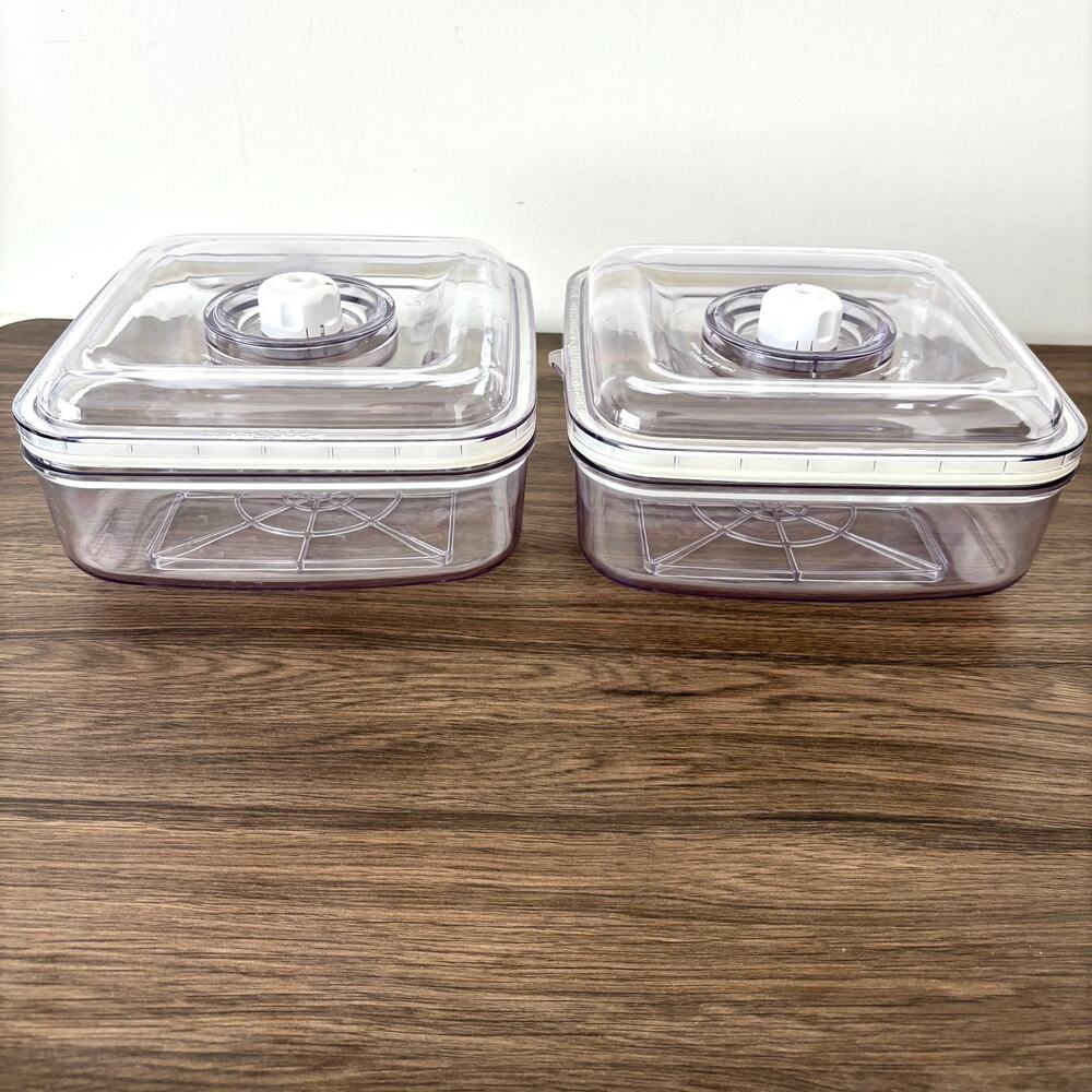 FoodSaver Quick Marinators - Clear - Pack of 2 - Used, Good